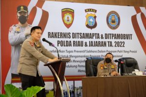 Kapolda Riau Buka Rakernis Untuk Ditsamapta dan PamObvit Polda Riau Tahun 2022