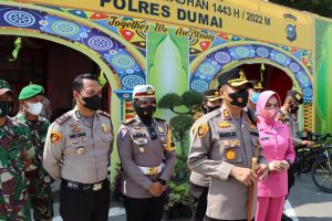 Kapolres Dumai Melaksanakan Pengecekan Pos Pengamanan dan Pos Pelayanan Operasi Ketupat Lancang Kuning 2022