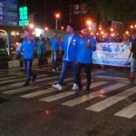 Foto semarak Pawai Gerakan 1000 obor yang diadakan KNPI Kota Dumai