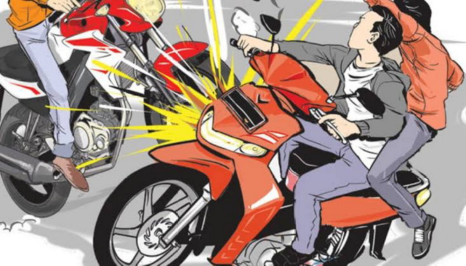 Foto Ilustrasi kecelakaan di jalan raya