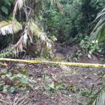 Foto lokasi penemuan mayat di belakang SPBU Pekanbaru