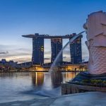 Foto ilustrasi patung Singa ciri khas Negara Singapore