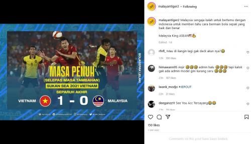 Foto akun Instagram fanbase Timnas Malaysia, @malayantiger2.