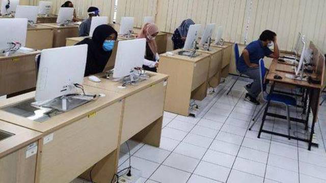 Foto ilustrasi pelaksanaan UTBK SBMPTN 2022 gelombang pertama (Dok: Net)