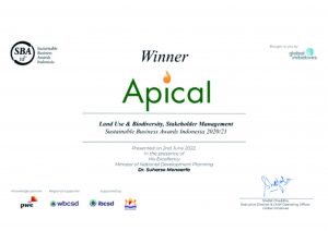 Lima Penghargaan yang Diraih Apical di Sustainable Business Award Indonesia 2020/2021