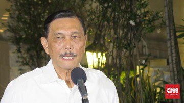 Foto Menkomarinves Luhut Binsar Panjaitan dalam menyampaikan kebijakan baru (dok: CNN Indonesia)