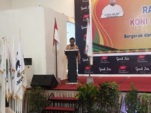 Staf Ahli Pemko Dumai Membuka Raker KONI Dumai ke-X Tahun 2022
