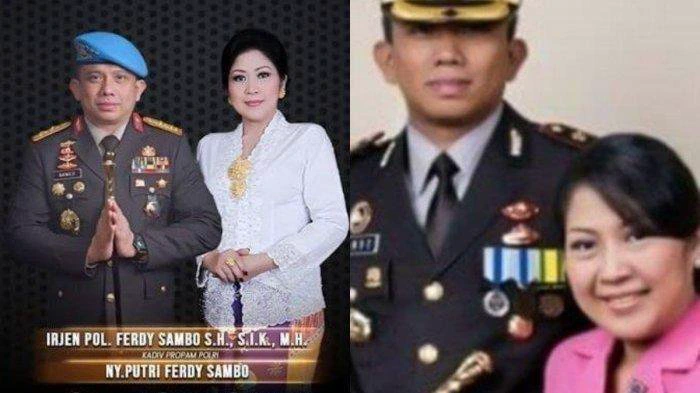 Foto Ferdy Sambo dan istrinya Putri Chandrawathi. (Dok: sripoku.com)
