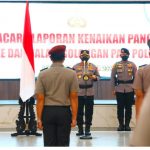 Foto Kapolri Jenderal Listyo Sigit Prabowo pimpin upacara laporan kenaikan pangkat Perwira Tinggi Polri.