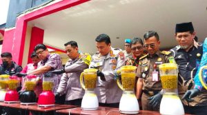 Polresta Barelang Musnahkan Barang Bukti Narkotika Senilai Rp40 Milliar