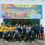 Foto : Kegiatan senam yang diadakan oleh Apical Dumai dalam kegiatan Bulan K3 Nasional 2024