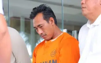 Foto : Arman Purwanto (42), pelaku pembakaran terhadap TW (33) di Bandar Lampung, akhirnya berhasil ditangkap.