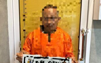 Foto : Terduga Pelaku dugaan tindak pidana penempatan Pekerja Migran Indonesia (PMI) tanpa persyaratan yang sah.