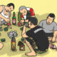 Foto : Ilustrasi sekelompok remaja sedang pesta miras. (Dok: Google).