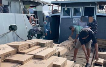 Foto : Barng bukti yng diamankan oleh Tim Satgas Intermal Koarmada I bersama Tim Quick Response Kodaeral IV Lanal Tanjung Balai Karimun dalam operasi pengamanan.