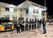 Foto : Personil tim Raga (Riau Anti Geng dan Anarkisme) Polres Dumai.