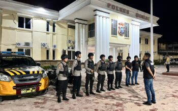 Foto : Personil tim Raga (Riau Anti Geng dan Anarkisme) Polres Dumai.