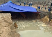Foto : Lokasi ledakan pipa gas bawah tanah milik PT Transportasi Gas Indonesia (TGI) di Kabupaten Indragiri Hulu, Riau.