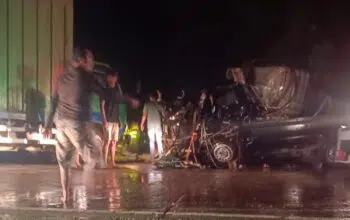 Foto : Tangkapan layar kejadian laka lantas di tempat kejadian perkara.