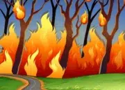 Foto : Ilustrasi kebakaran hutan dan lahan.